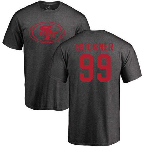 Men San Francisco 49ers Ash DeForest Buckner One Color #99 NFL T Shirt->nfl t-shirts->Sports Accessory